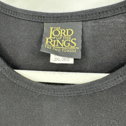 women Lord of the Rings 2003 Legolas Promo Baby Tee Black Multi Vintage 2X