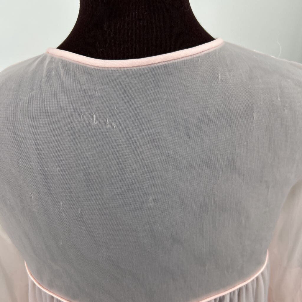 women Miss Elaine Sheer Dressing Gown Pink Vintage