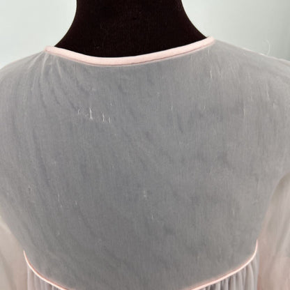 women Miss Elaine Sheer Dressing Gown Pink Vintage