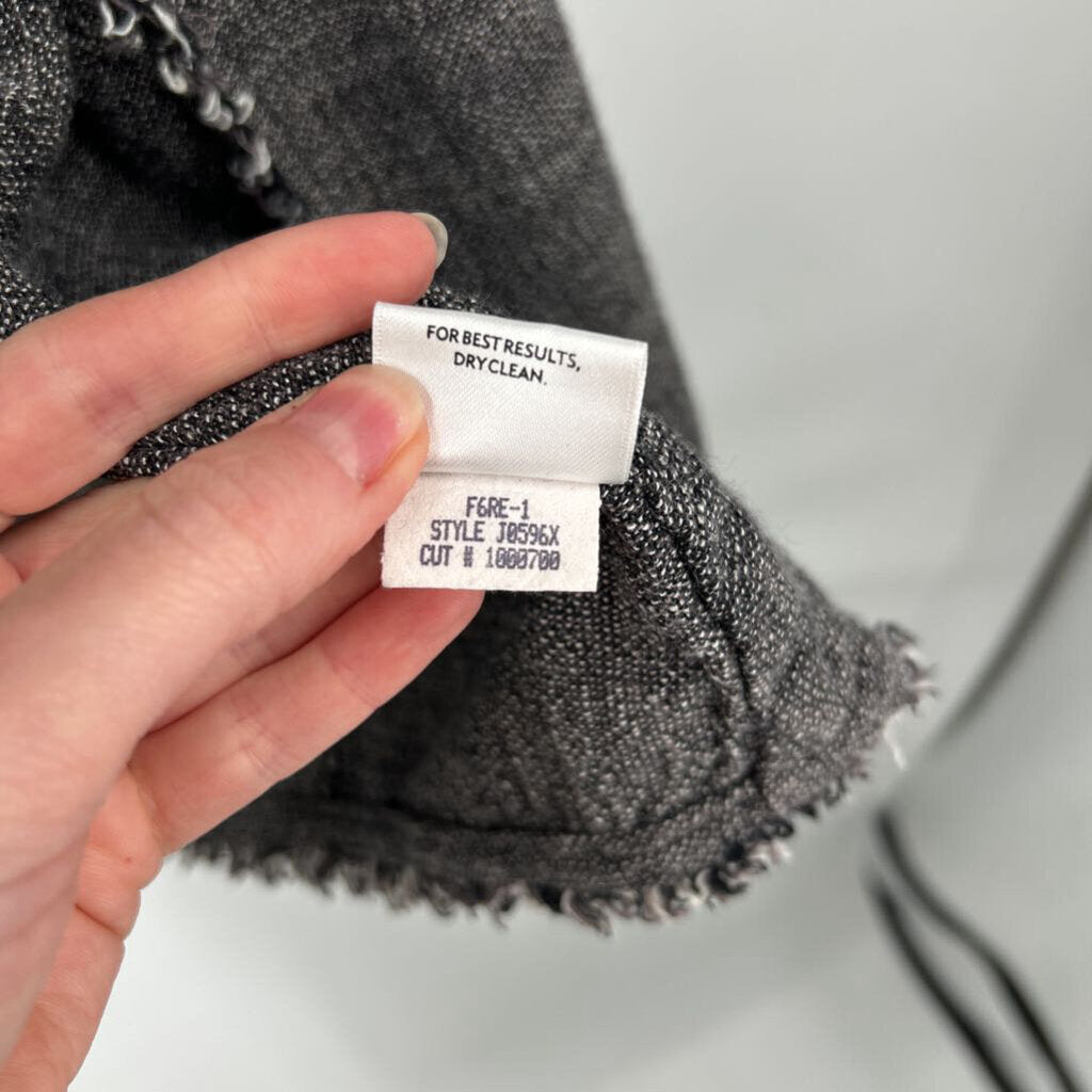 women Eileen Fisher Fringe Edge Gray Jacket 2X