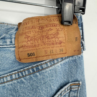 women Levi's 1996 USA Made 501's for Women Light Wash Jeans 29x34