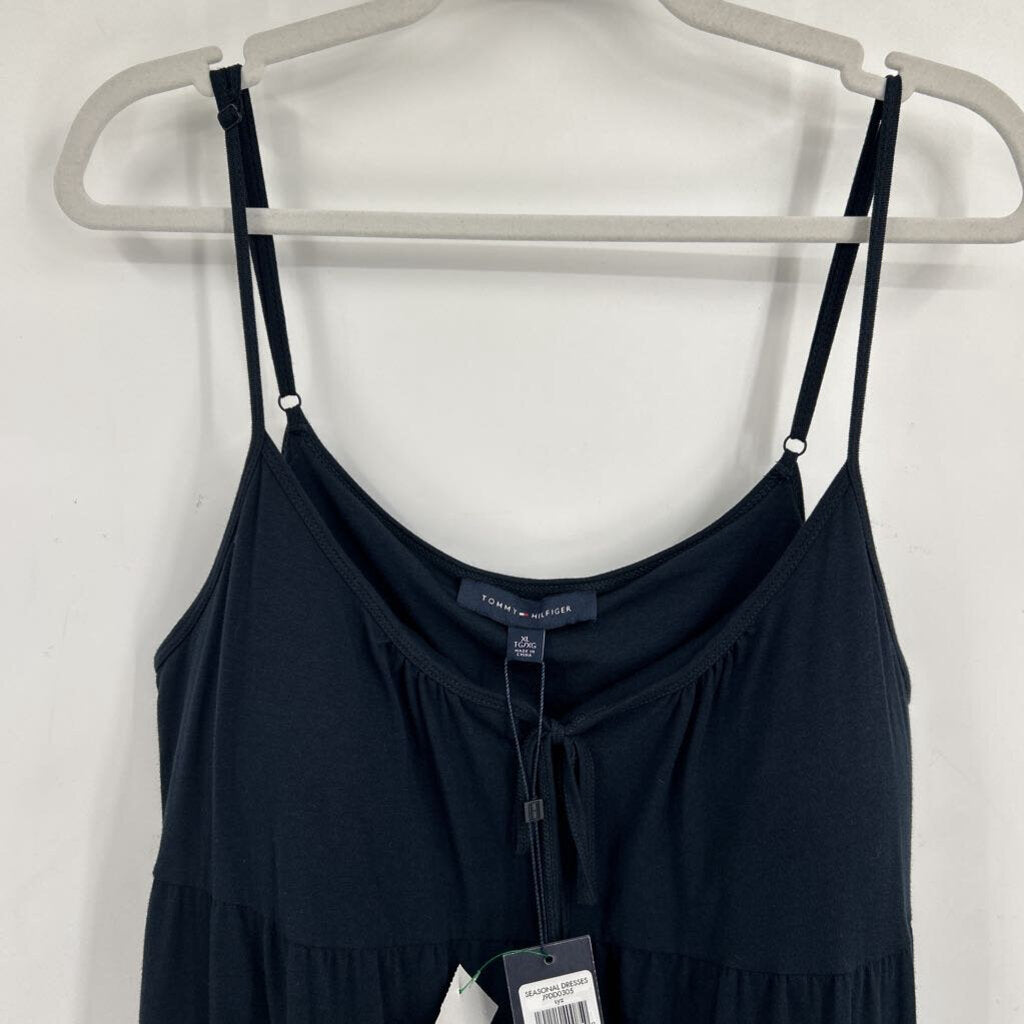women Tommy Hilfiger NWT Colorblock Midi Navy Blue Red Dress XL
