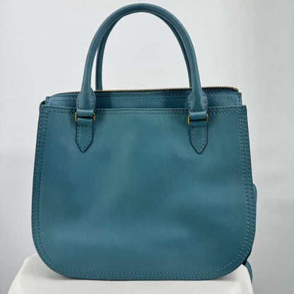 women Fossil NWOT Ryder Satchel Turquoise Purse 10" x 12" x 5"
