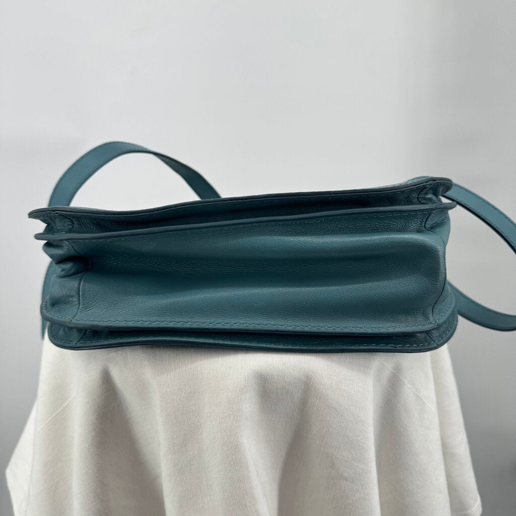 women Fossil NWOT Ryder Satchel Turquoise Purse 10" x 12" x 5"