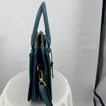 women Fossil NWOT Ryder Satchel Turquoise Purse 10" x 12" x 5"