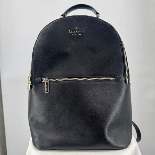 women Kate Spade Perry Large Backpack Black Purse 14" x 11" 5"