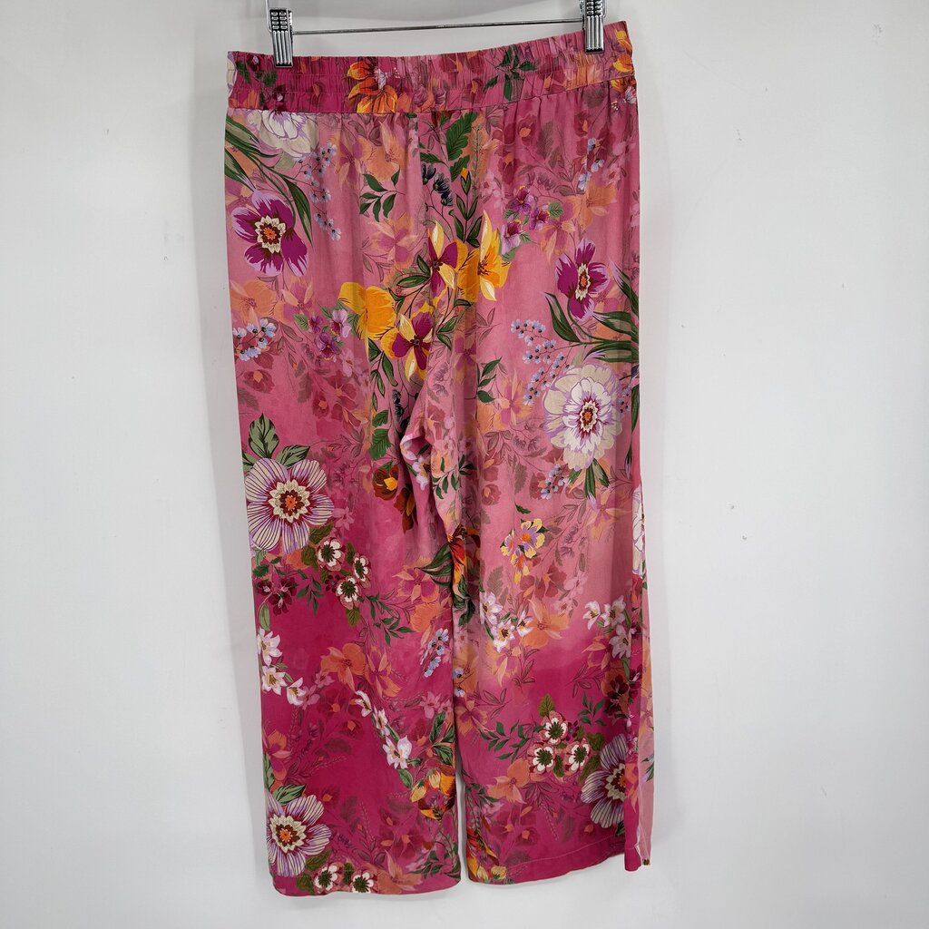 women Johnny Was Jailyn Silk Oversized PJ Pant Pink Multi Intimates/Sleepwear M