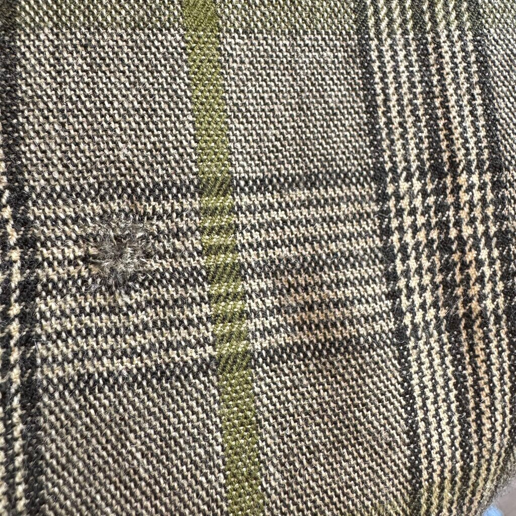 women Burberry Vintage Nova Check Cropped Trousers Sage Olive Pants 8