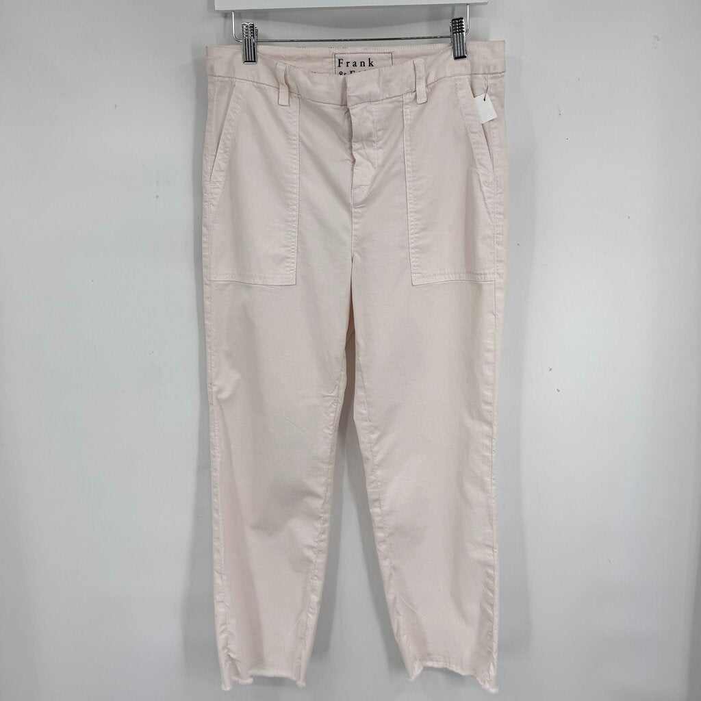 women Frank & Eileen Blackstone Crop Utility Pale Pink Pants 8