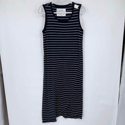 women Frank & Eileen Easy Luxe Jersey Midi Tank Navy Blue White Dress S