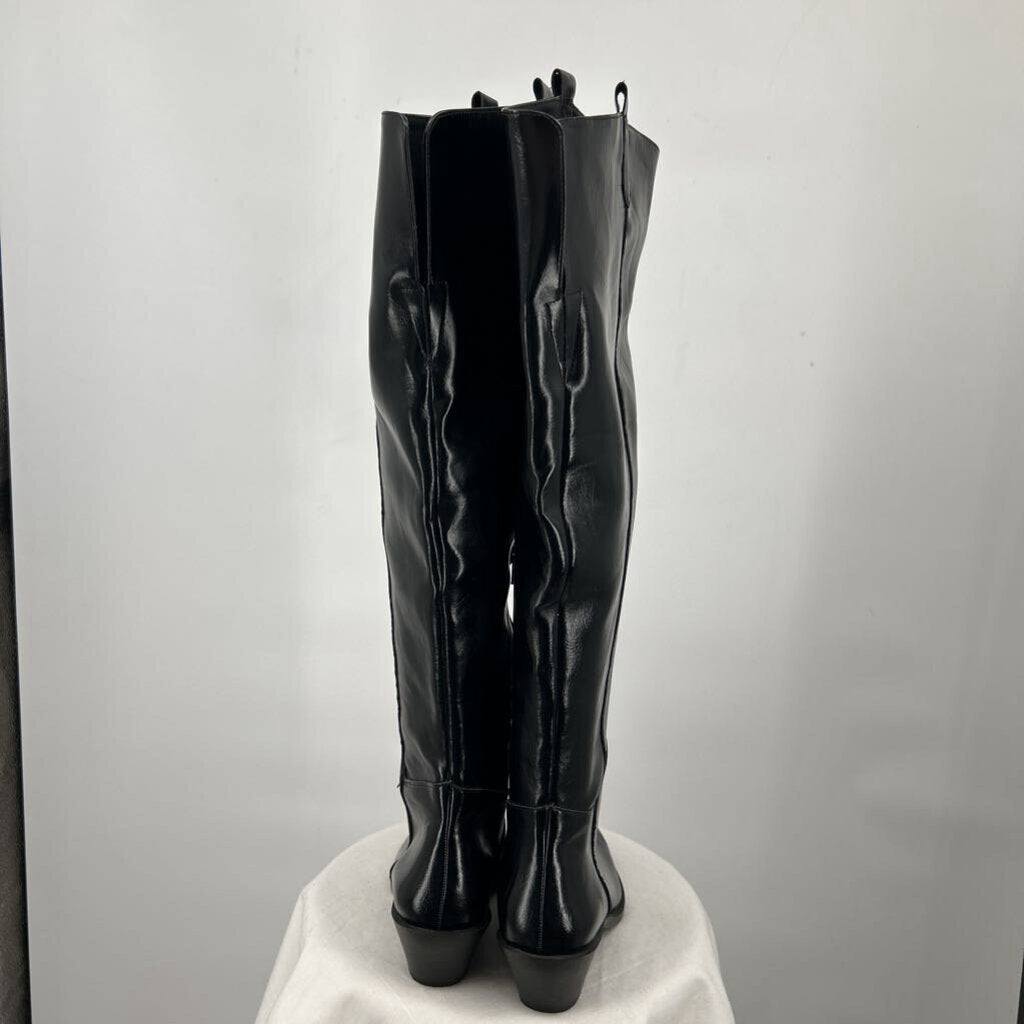 women Wild Pair Luela Over-The-Knee Western Boots Black Shoes 12
