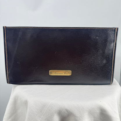 women American West Tooled Leather Clutch Brown and Gold Purse