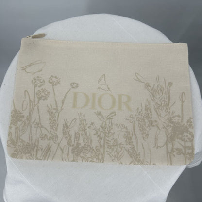 women Dior Beauty Pouch Cream Purse
