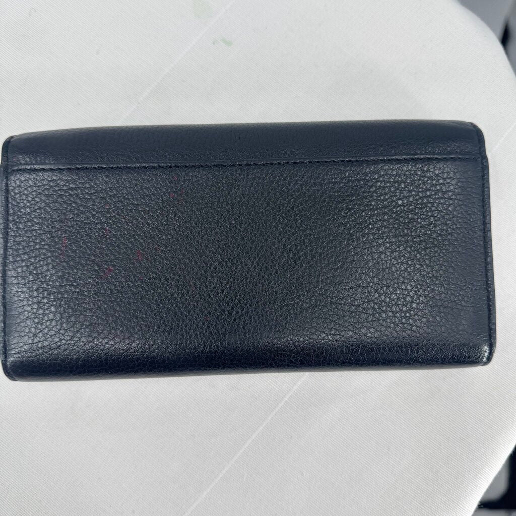 women Coach Long Envelope Wallet Black Purse 7.75" x 4.25" x 1"