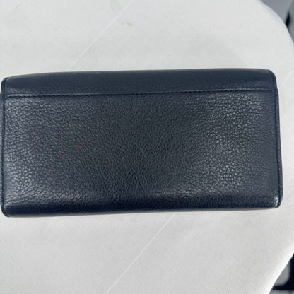women Coach Long Envelope Wallet Black Purse 7.75" x 4.25" x 1"