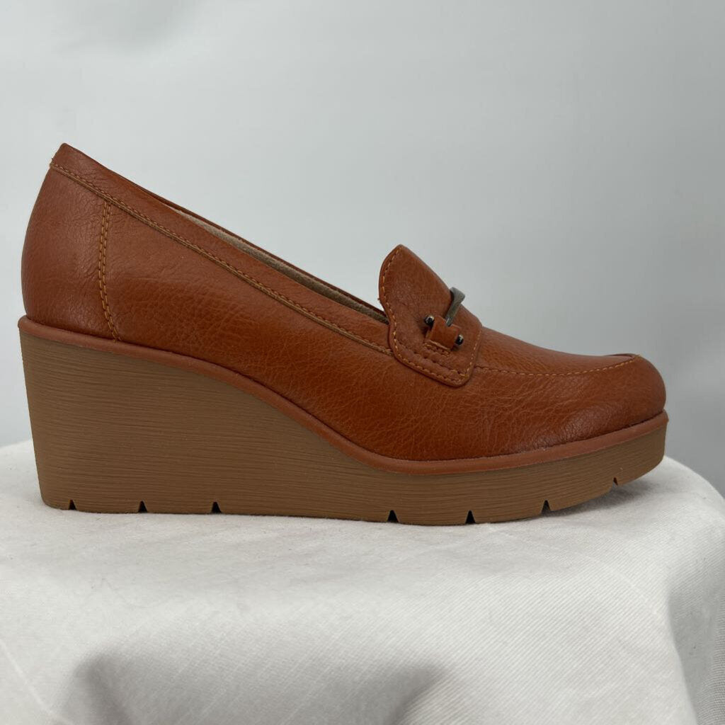 women Naturalizer Achieve Wedge Loafers Cognac Shoes 7
