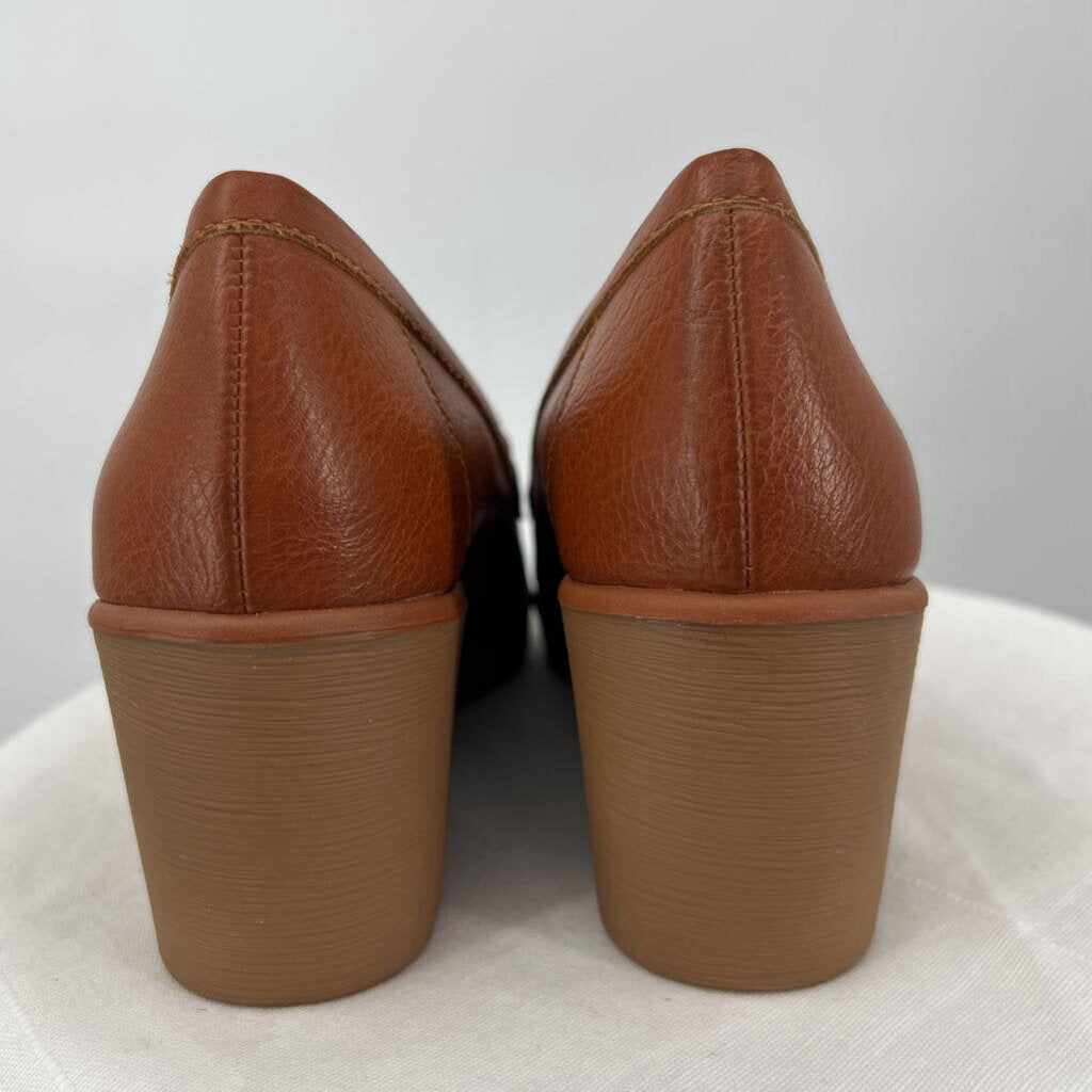 women Naturalizer Achieve Wedge Loafers Cognac Shoes 7