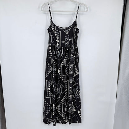 women Pendleton NWT Geometric Print Black/Gray Dress XS