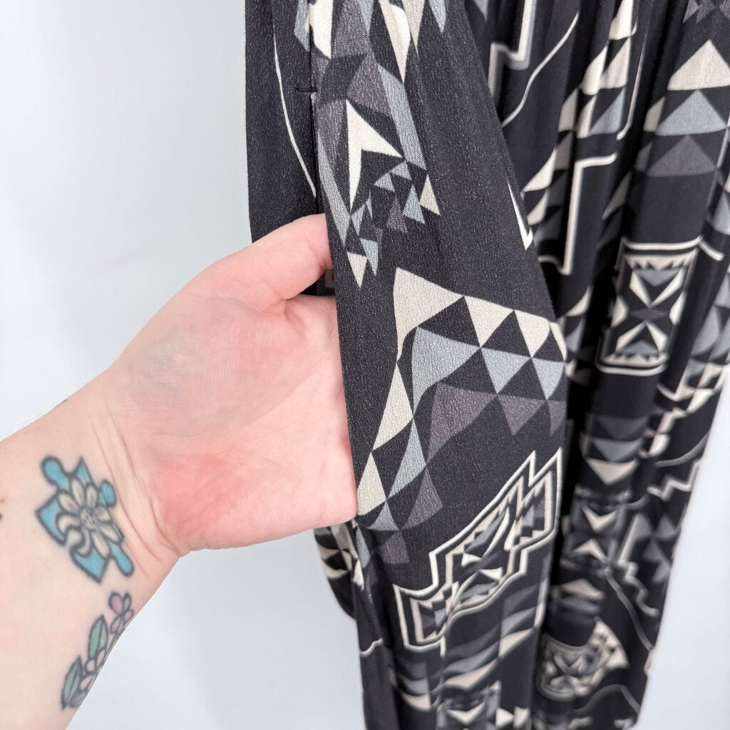 women Pendleton NWT Geometric Print Black/Gray Dress XS