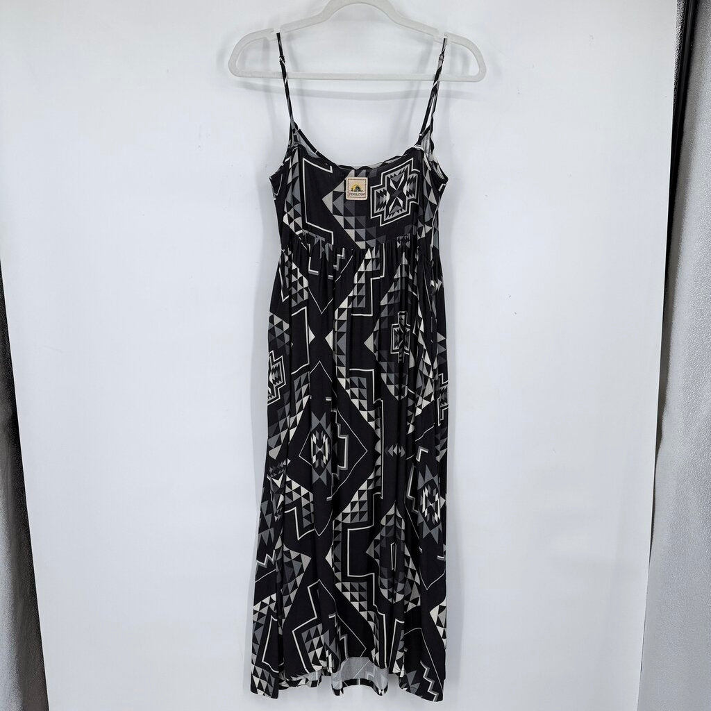 women Pendleton NWT Geometric Print Black/Gray Dress XS