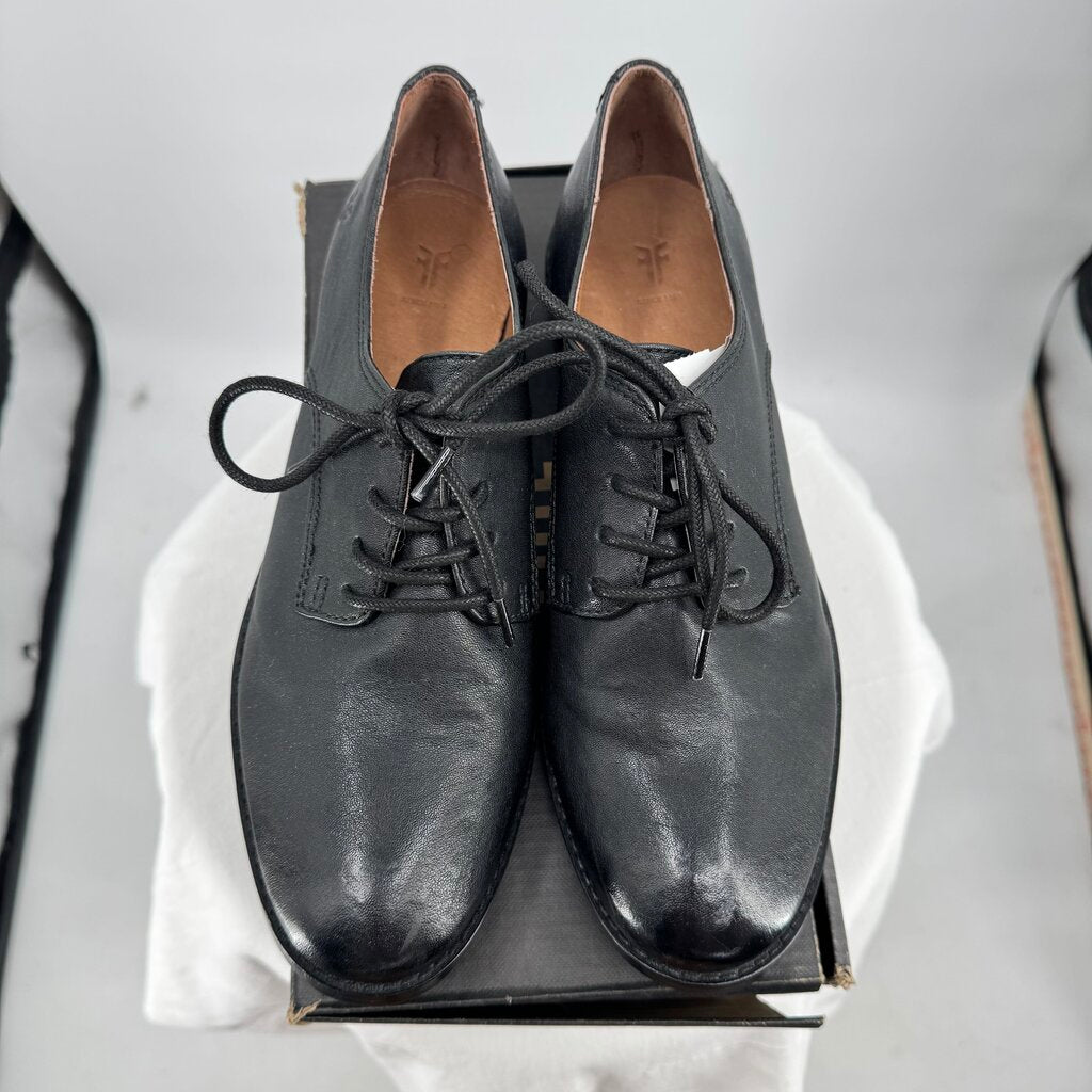 women Frye Leather Oxfords Black Shoes 8M