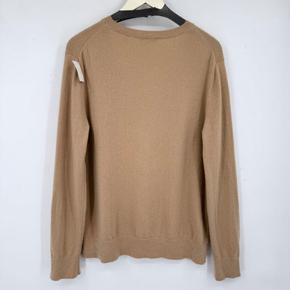 women Vince Cashmere V-Neck Tan Sweater L