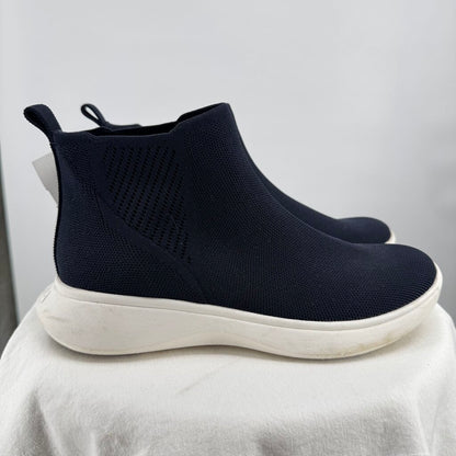 women Vivaia Round-Toe Slip-On Sneaker Boots Navy Blue Shoes 39/8.5