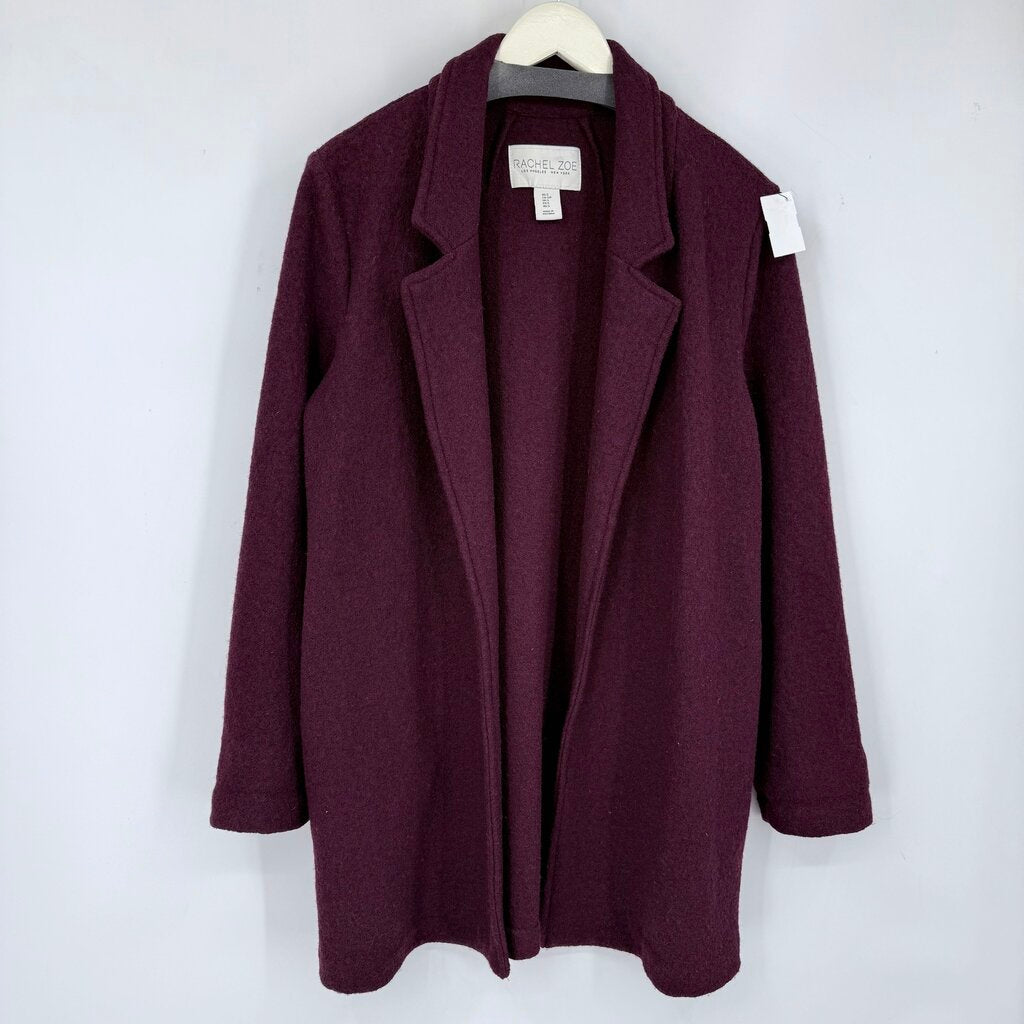 women Rachel Zoe Wool Blend Plum wine Jacket S