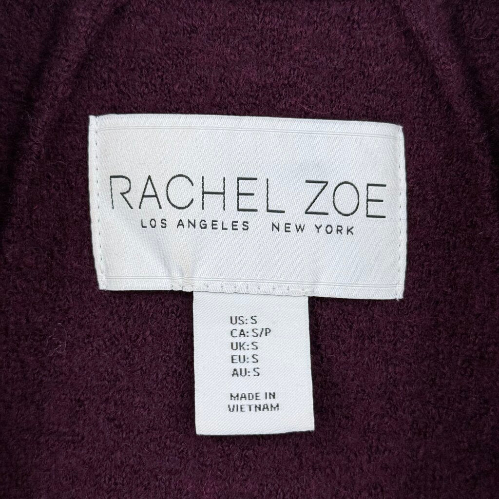 women Rachel Zoe Wool Blend Plum wine Jacket S