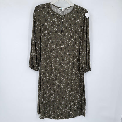 women Boden Vanessa Sketchy Stars Olive Green Dress 6L