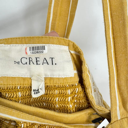 women The Great Striped Laurel Sundress Mustard Dress XS