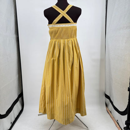 women The Great Striped Laurel Sundress Mustard Dress XS