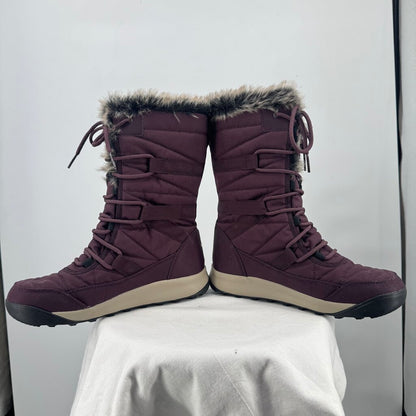 women Columbia Minx IV Winter Boots Moonvista Plum Shoes 10