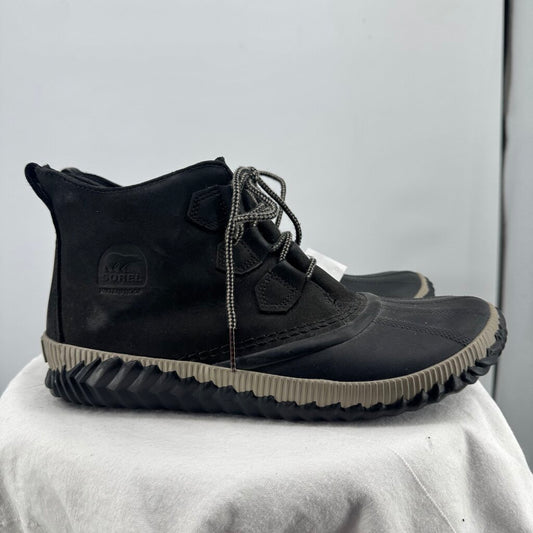 women Sorel Out N' About Plus Waterproof Duck Boot Black Shoes 11