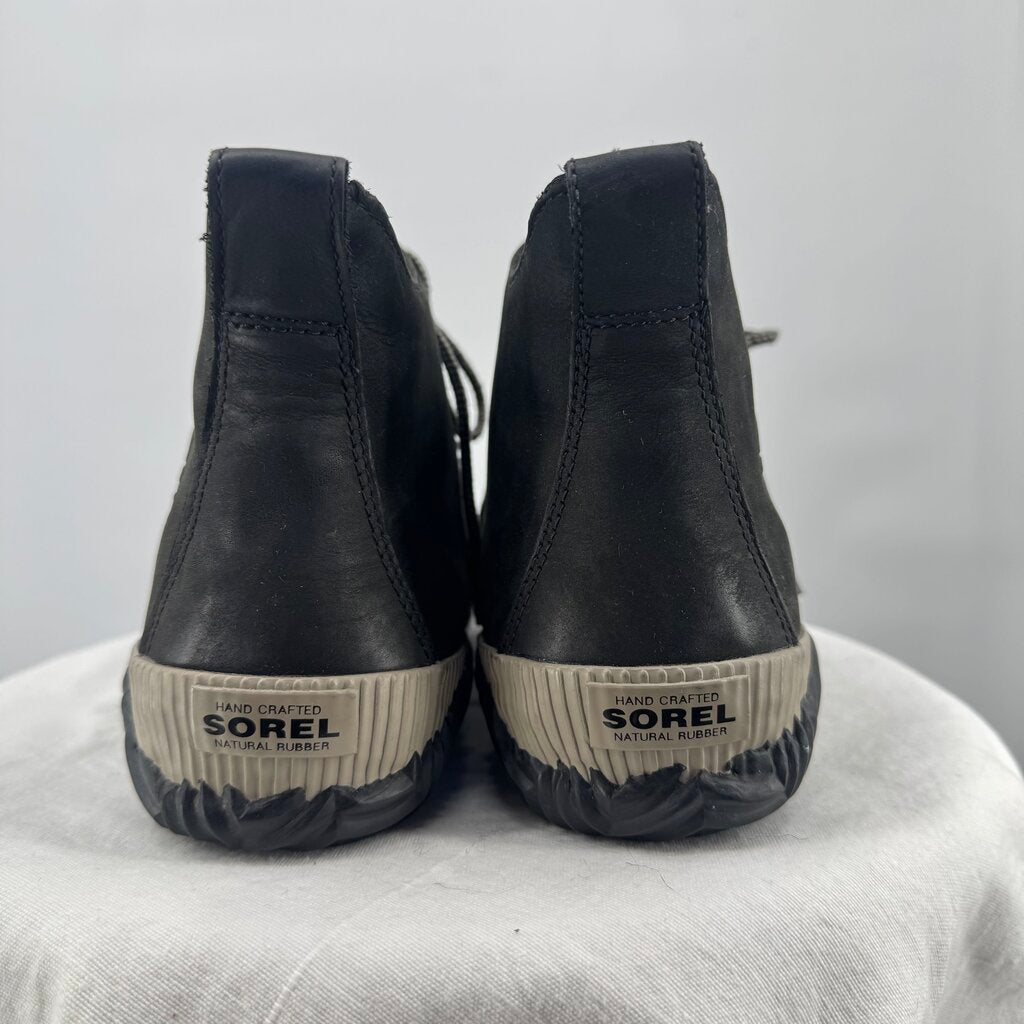 women Sorel Out N' About Plus Waterproof Duck Boot Black Shoes 11
