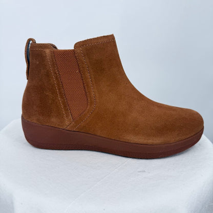 women Fit Flop NWOT Super Chelsea Suede Boots Caramel Shoes 7