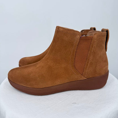 women Fit Flop NWOT Super Chelsea Suede Boots Caramel Shoes 7