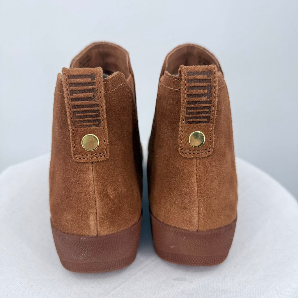 women Fit Flop NWOT Super Chelsea Suede Boots Caramel Shoes 7