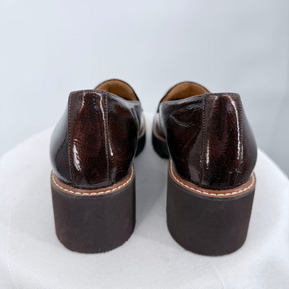 women Naturalizer Cabaret Platform Lug Sole Loafers Bronze Shoes 8