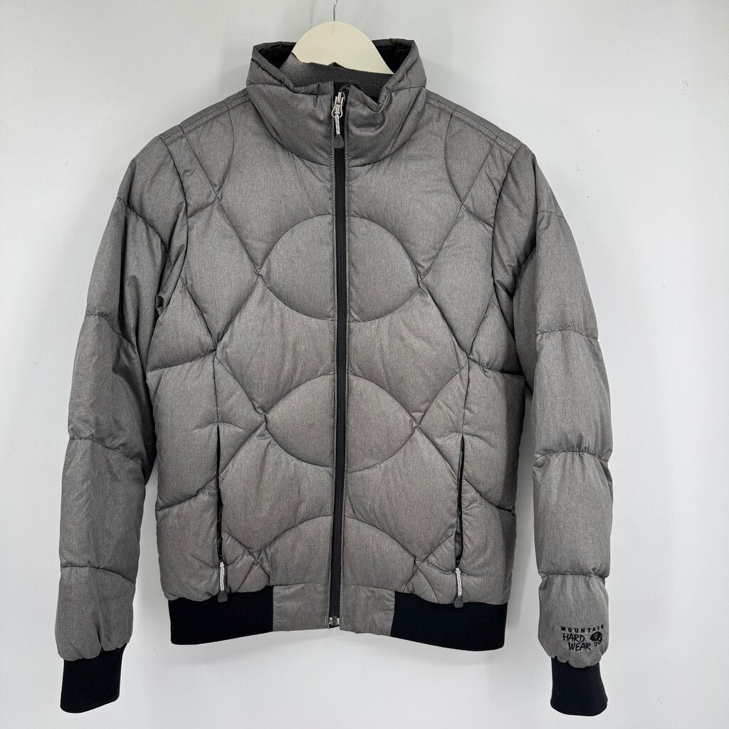 women Mountain Hardwear Down Puffer Gray Jacket M