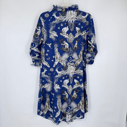 women At Last... Cotton Annabel Tunic Royal Blue Multi Dress 8