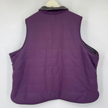 women Carhartt Reversible Sherpa Puffer Vest Plum Gray Jacket 3X