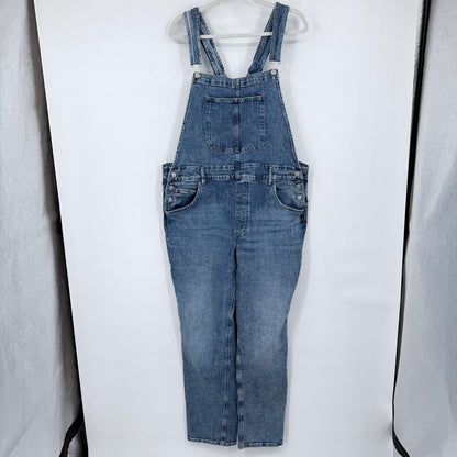 women Silver Baggy Overalls Blue Jumpsuit/Romper XL