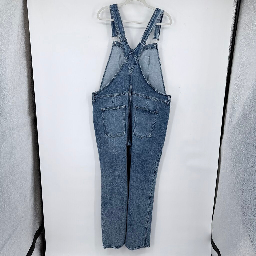 women Silver Baggy Overalls Blue Jumpsuit/Romper XL