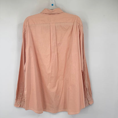 men Ralph Lauren Long Sleeve Button Down Peach Vintage 18 36/37