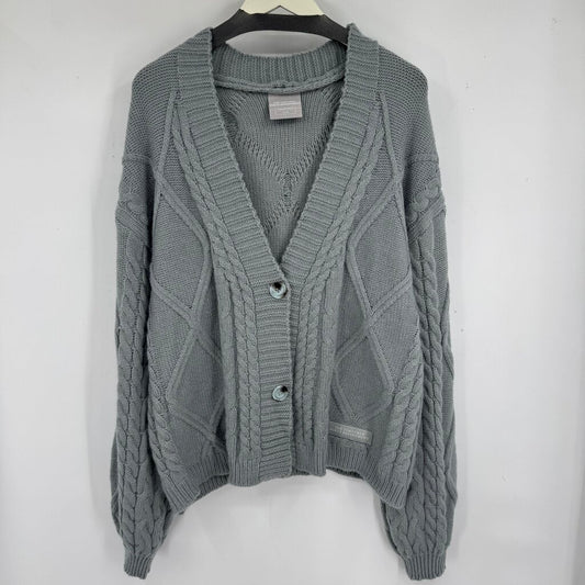 women The Tortured Poets Department TTPD Taylor Swift Cardigan Dusty Blue Sweater XL/2X