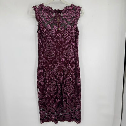 women Tadashi Sequined Cocktail Wine Dress 6