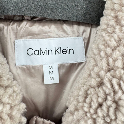 women Calvin Klein Diamond Quilted Puffer Champagne Jacket M