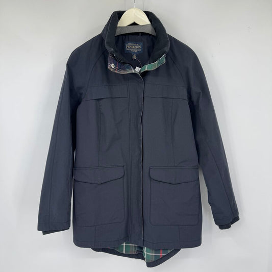 women Pendleton Water Resitant Full Zip Navy Blue Coat L