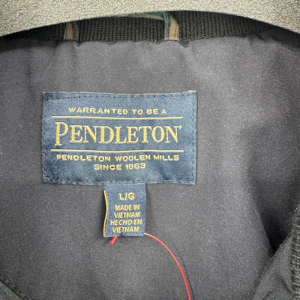 women Pendleton Water Resitant Full Zip Navy Blue Coat L